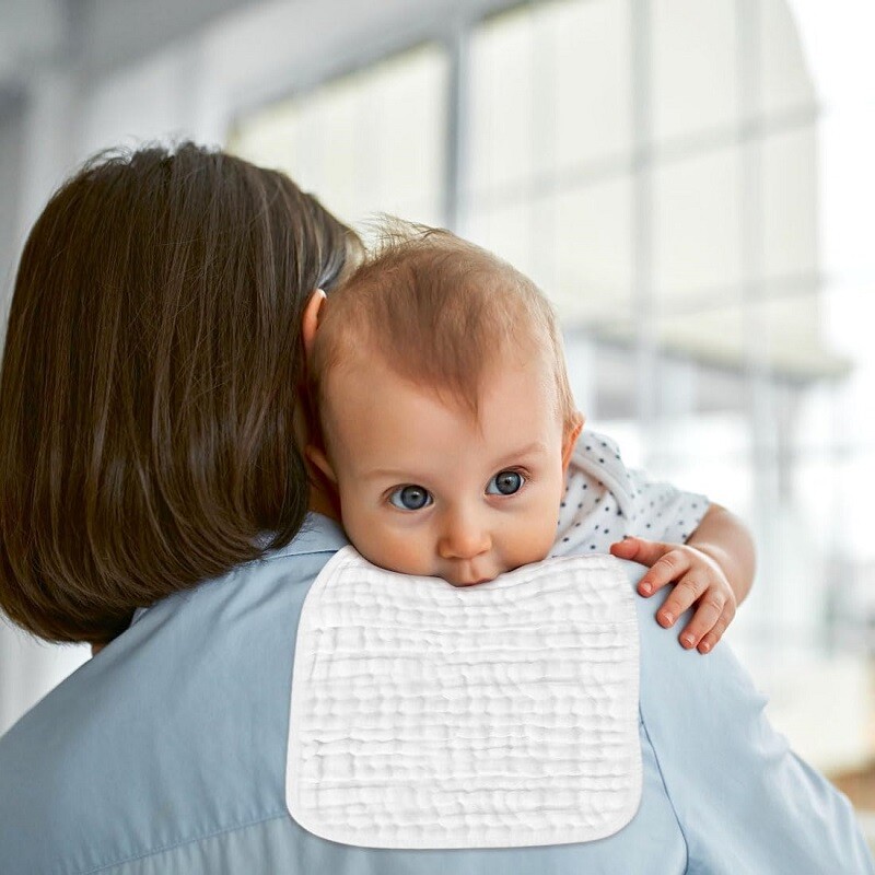 Muslin Baby Burp Cloths 100% Organic Cotton Large 20"X10" High Absorbent 10 Pack