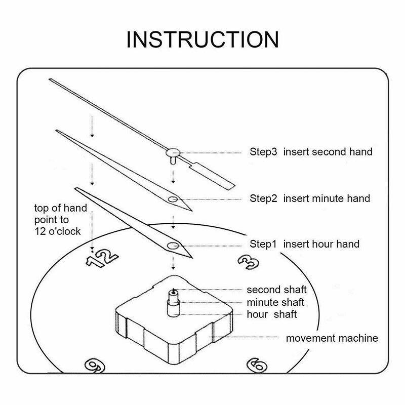 3D DIY Large Wall Clock Mirror Surface Modern Sticker Office Home Shop Art Decor