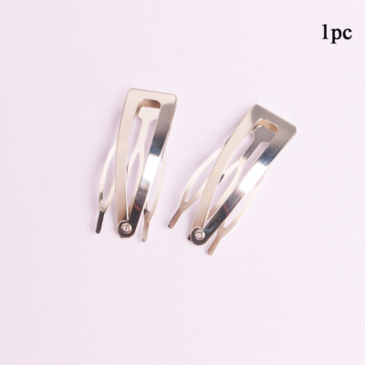 10* Girls Double-grip Hair Clips Metal Snap Barrettes Women Hair Styling Tools#