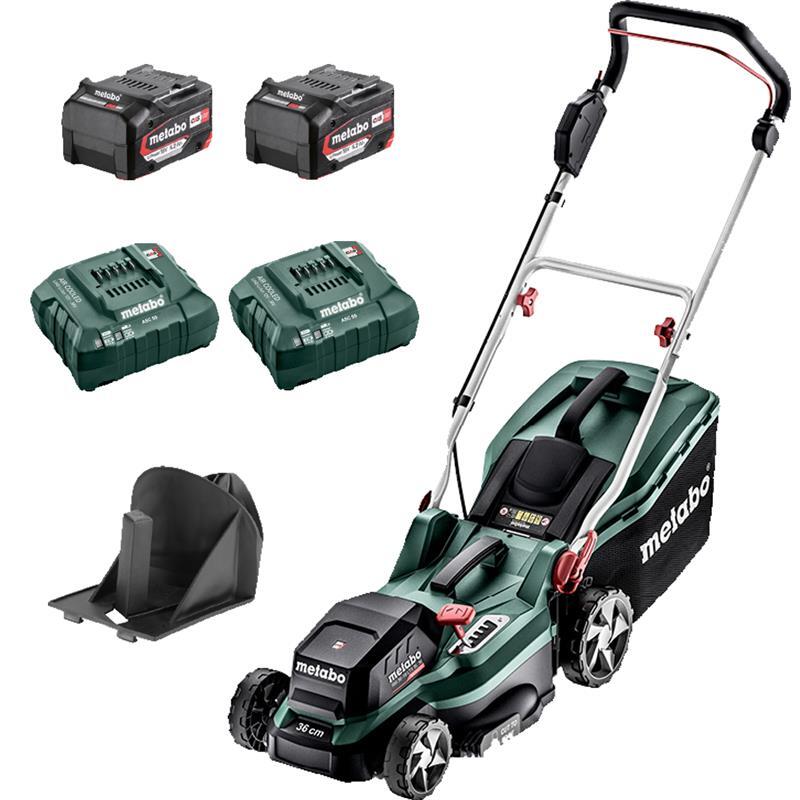 Metabo Akku RasenmÃ¤Her Rm 36-18 Ltx Bl 36 Cm Inkl. 2x 5,2 Ah 18v Li-Power Asc 55