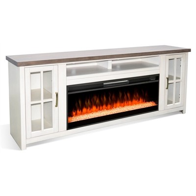 Sunny Designs 76" Media Console with Electric Fireplace
