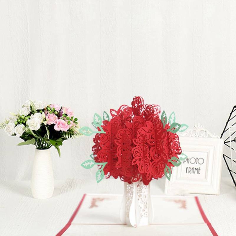 Mobel Wohnen 3d Pop Up Rose Blume Papier Valentinstag Grusskarte Hochzeitseinladung Gifts Vt Karten Einladungen Dainikbhaskarnews Com