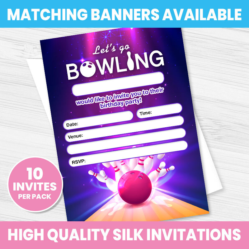 BOWLING BIRTHDAY PARTY INVITATIONS / BIRTHDAY INVITES / BOWLING INVITES
