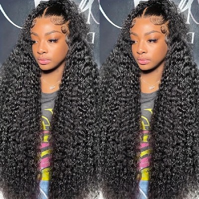 Hd Lace Wig Human Hair Curly Wig Pre Plucked Loose Deep Wave Water Frontal Wigs