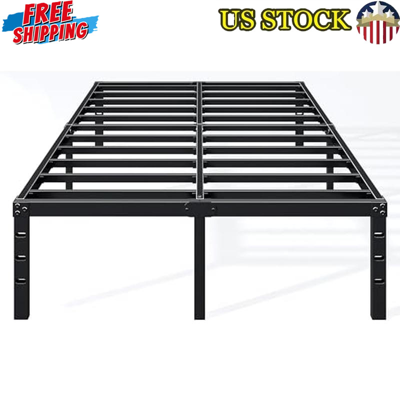 Queen Platform Bed Frame Metal Sturdy Easy Assembly High Capacity
