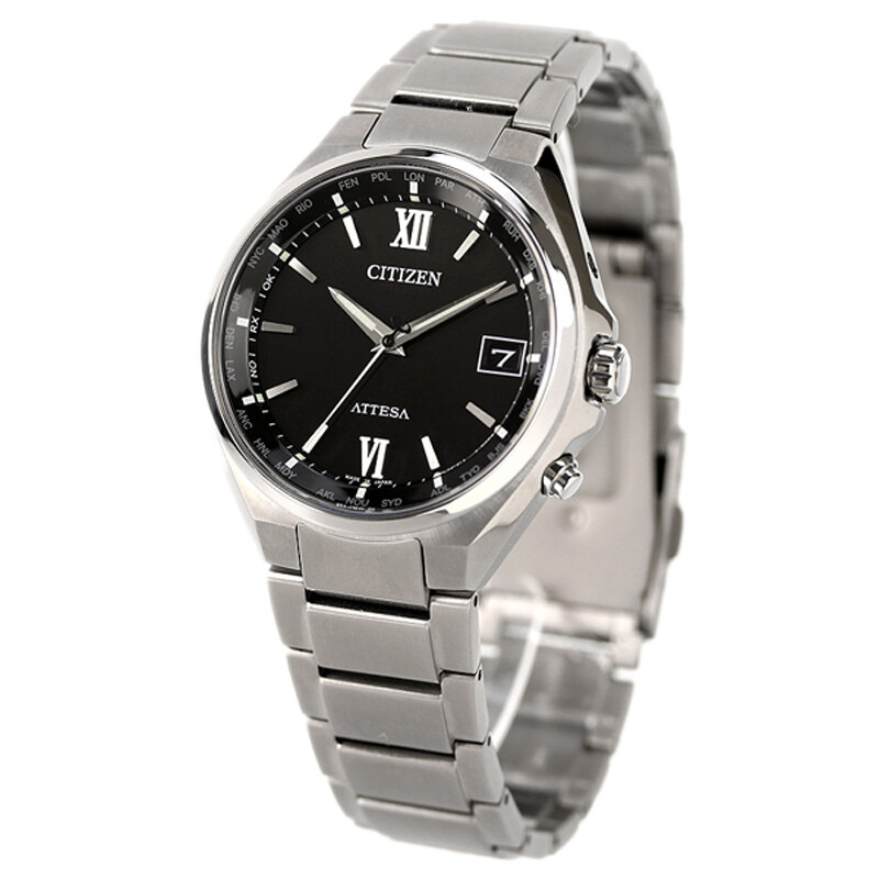 Pre-owned Citizen Attesa Cb1120-50g Eco-drive Solar Titanium Atomic Radio Men Watch Japan