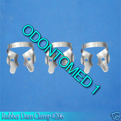 6 Endodontic Rubber Dam Clamp #206