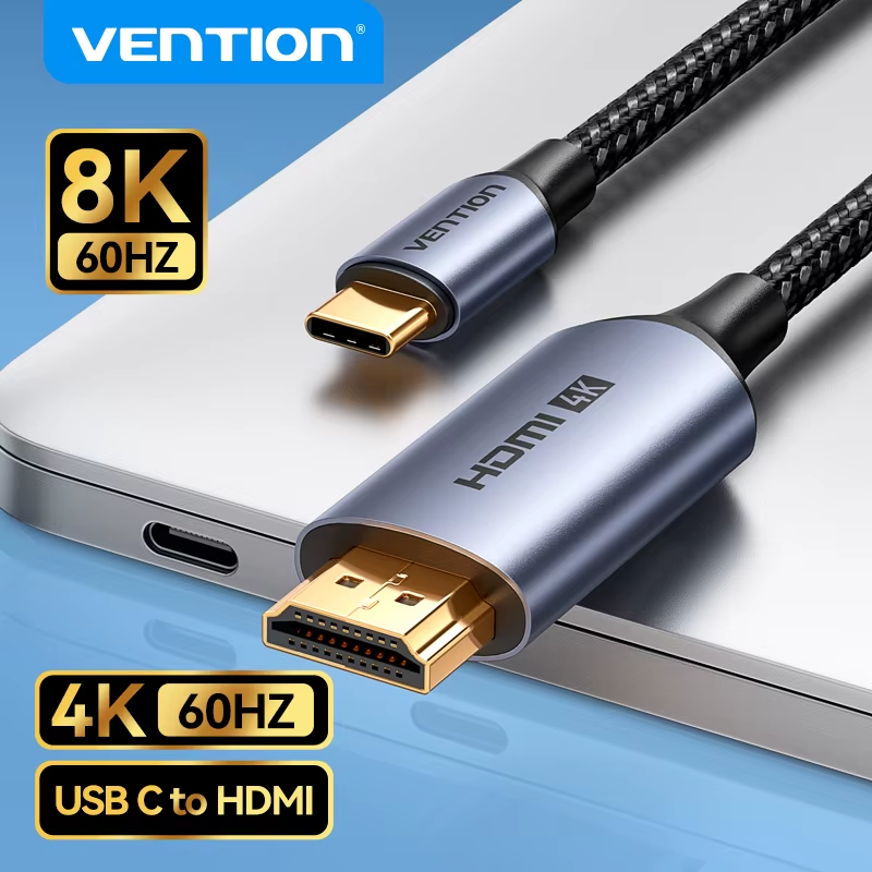 Type C to HDMI-compatible Cable 8K/60Hz 4K/120Hz for MacBook Pro iMac iPad Pro f