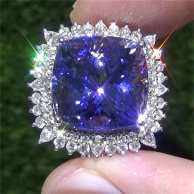Romantic Engagement Gifts Cubic Zircon 925 Silver Rings Women Jewelry Sz 6-10
