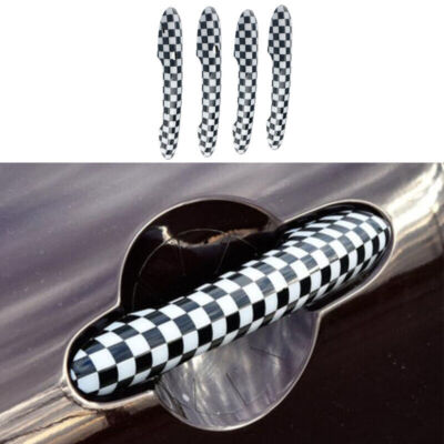 For Mini Cooper Clubman F54 Black White Car Door Handles Cover Trim Decor 4PCS