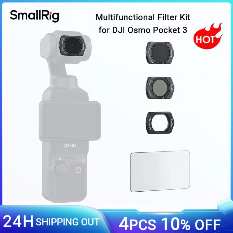 Magnetic Multifunctional 1/4 Black Diffusion & ND16 & CPL Filter Kit for DJI Os
