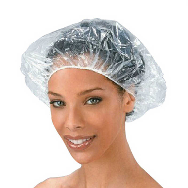 50pcs Einweg Duschhauben Wasserdichtes Haarschutz Für Dusche Spa Friseursalon