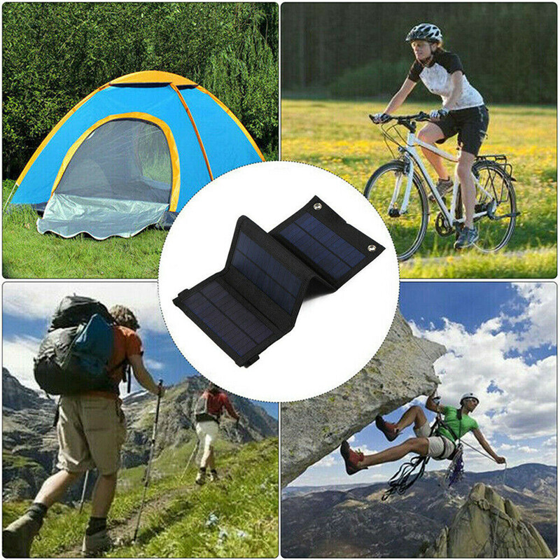 100W Solar Panel Folding Power Bank Outdoor Camping Phone Battery USB Charger