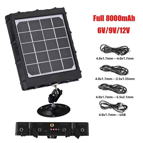 Solar Panel Charger 6v/9v/12v 8000mah For Feeder Kit