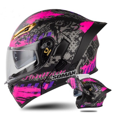 DOT BLUETOOTH FLIP UP Motorcycle Helmets Modular Dual Lens Full Face Helmets ECE