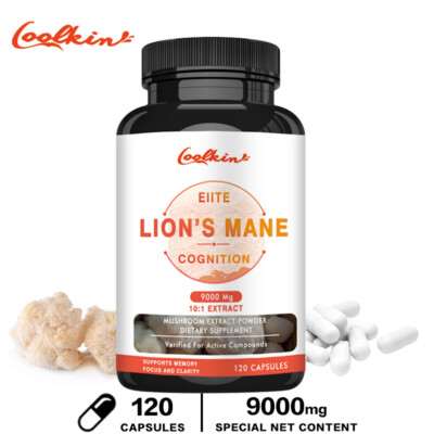 Lions Mane 9000mg - Brain and Nervous System Health, Enhance Cognitive Function
