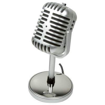 LogiLink Mikrofon Retro Style Computer PC Laptop Micro 3,5mm Klinke Microphone