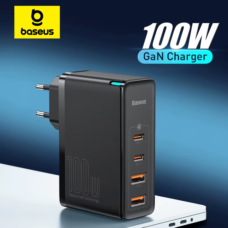 100W GaN Charger USB Type C PD Fast Charger with Quick Charge 4.0 USB Phone Char