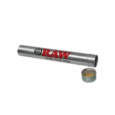 RAW Silver King Size Aluminum Air Tight Storage Tube with Screw Cap