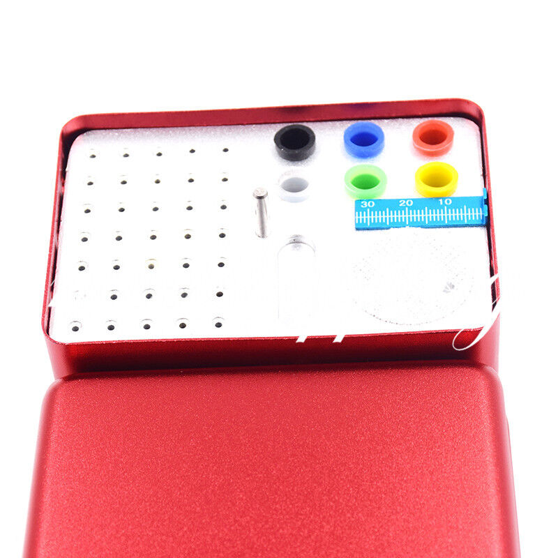 ️ 35 Holes Dental Aluminium Endo Files Bur Holder Autoclave Box Endo
