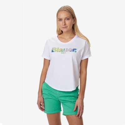 

Женская футболка BLAUER BLDH02243 BLAUER США Белый E2022, White