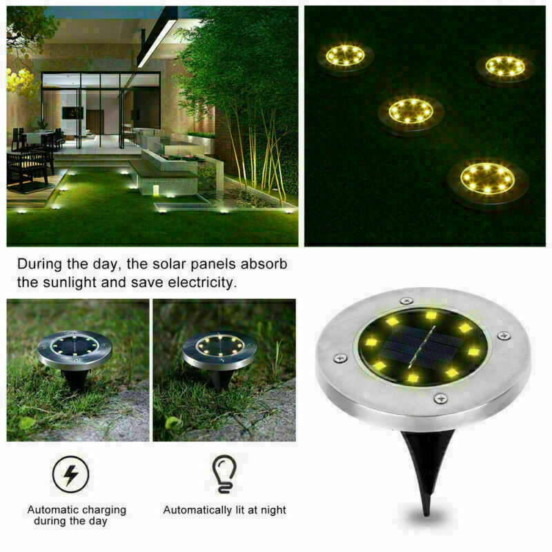 4-32x LED Solarleuchte Solarlampe Außen Gartenstrahler Bodenstrahler