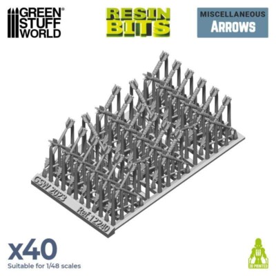 3D printed set - Arrows - Resin Decor Modelling Wargames Battlefield