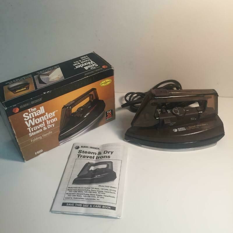 Black & Decker Small Wonder Steam &dry F45d Instructions Box