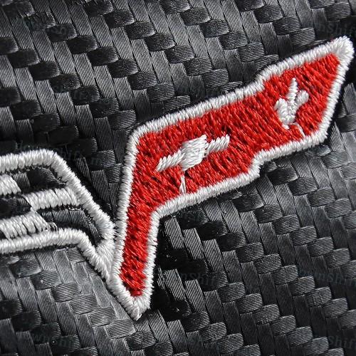 X2 Black Carbon Look Seat Belt Cover Shoulder Pads for Corvette Stingray Z06