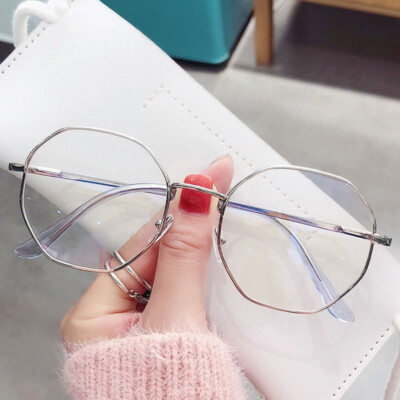 Anti-blue Light Reading Glasses Fashion Women Polygon Frame Eyeglasses UV400