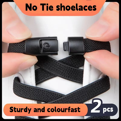 New Press Lock Shoelaces without Ties Gradient Flats Elastic Laces
