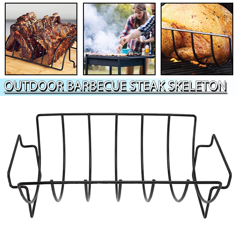 Rib Rack for Smoking Smoker Rack for Grilling Nonstick BBQ R
