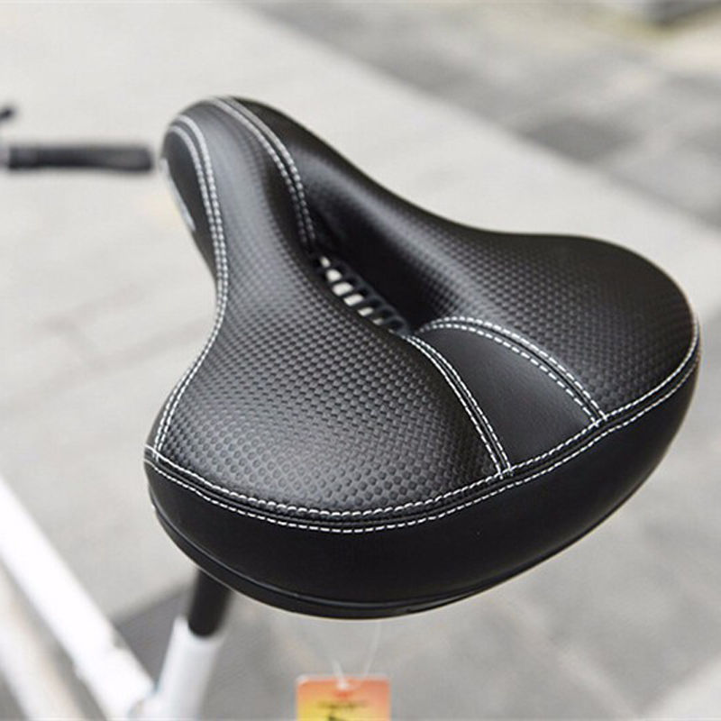 Comfort Extra Wide Big Bum Bike Bicycle Gel Soft Pad Saddle Seat Sporty Black US