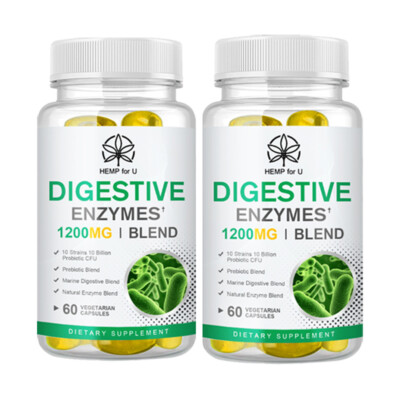 Digestive Enzymes Prebiotic & Probiotics Gas, Constipation & Bloating Relief