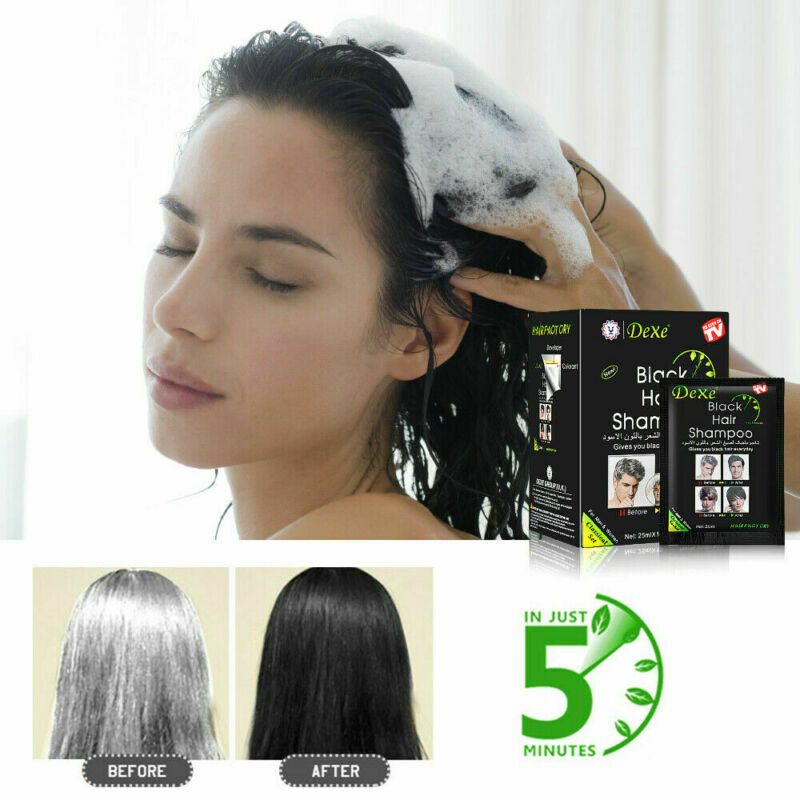 50 20 10pc Instant Dexe Hair Shampoo Black Hair Dye In 5minutes