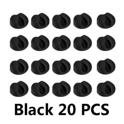 20PCS Cable Clips Self-Adhesive Organizing Wires Home Office Car Desk Nightstand