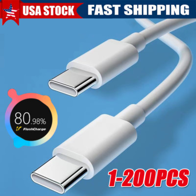 Samsung iPhone 16 15 Pro Max 60W USB-C to USB C Cable Fast Charger PD Cord Lot