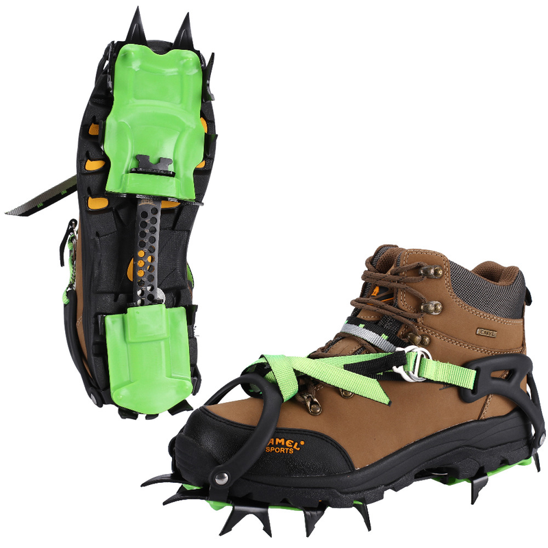 water resistant snow boots with ice grippers