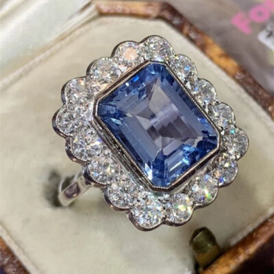 Sprkly Zricon CZ Cute Silver Plated Ring Wedding Jewelry Party Ring Sz 6-10