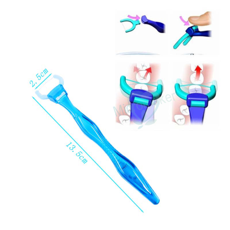 2/3pcs Dental Flosser Floss Handle Holder+ 250pcs Disposable Head Tooth