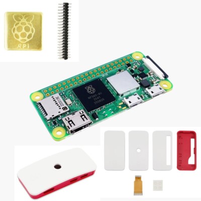 Raspberry Pi Zero 2 W Kit Board Official Case Heatsink Pin Header