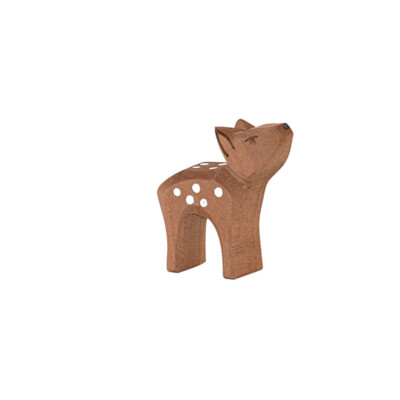 Rehkitz Kopf hoch  - Ostheimer 15304 Holzfigur NEU