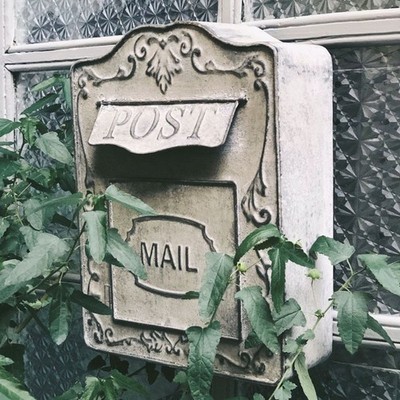 Antique Style Compact Wall Mount Mailbox Nordic Retro Vintage New