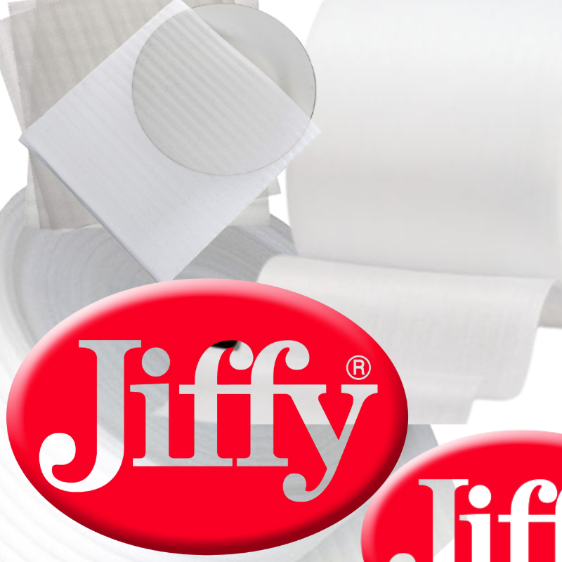 JIFFY FOAM ROLLS 500/750/1500MM x 1MM THICK ROLLS FOR PACKING/WRAPPING/POSTING