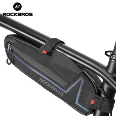 ROCKBROS 1.5L Bicycle Top Tube Frame Bag Waterproof Reflective MTB Road Bike Bag