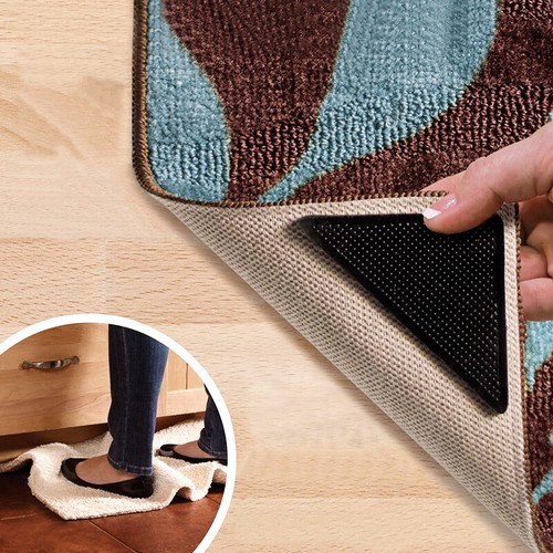 8PCS/Set Rug Corners Anti Slip Stopper Selfadhesive Carpet Corner
