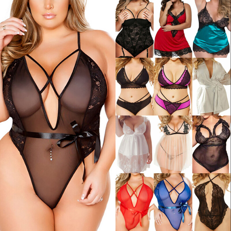 Damen Sexy Spitze Dessous Reizwäsche Lingerie Nachtwäsche Übergröße Unterwäsche