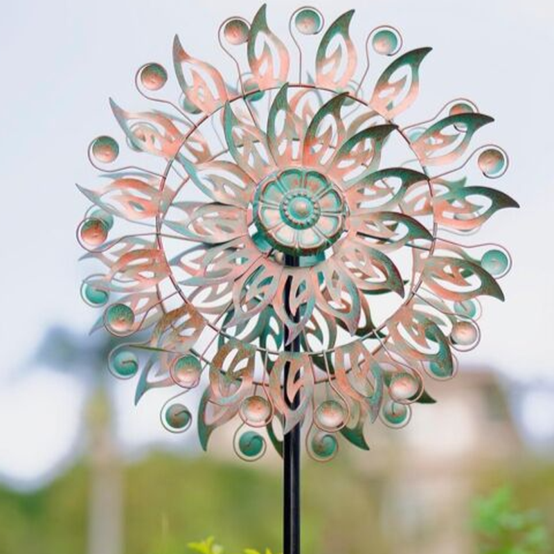 Metal Wind Spinner Large Kinetic Outdoor Wind Sculpture Garden Yard Decoration