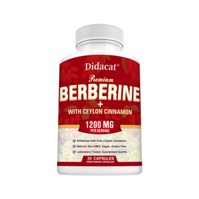 Premium Berberine HCL Extract 1200mg, Healthy Cholesterol, Anti-inflammatory