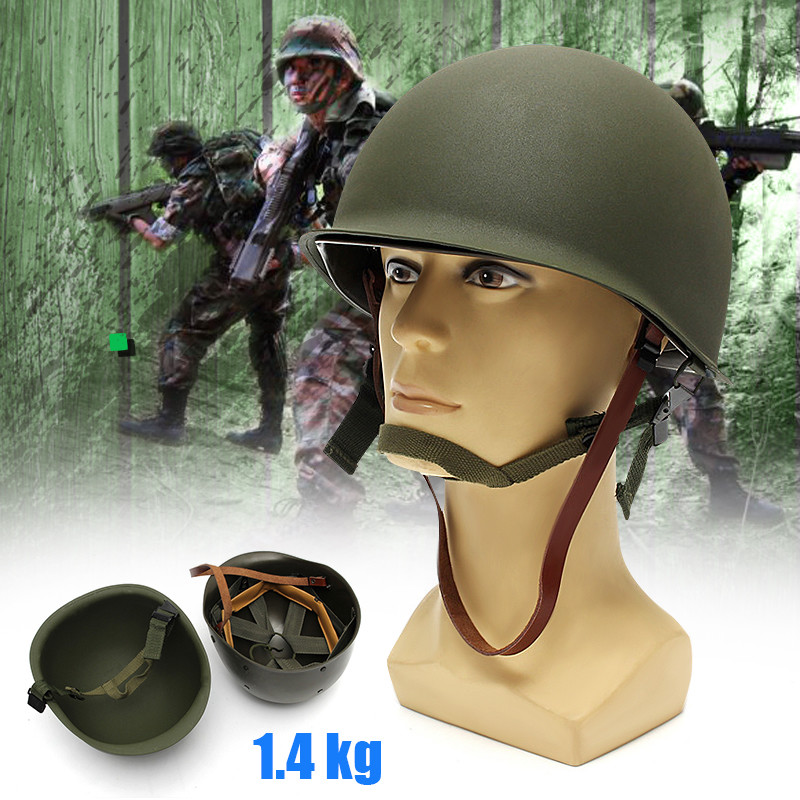 Ww2 Us Military Steel Abs M1 Helmet Wwii Outdoor Army Tactical Cs Game Cosplay